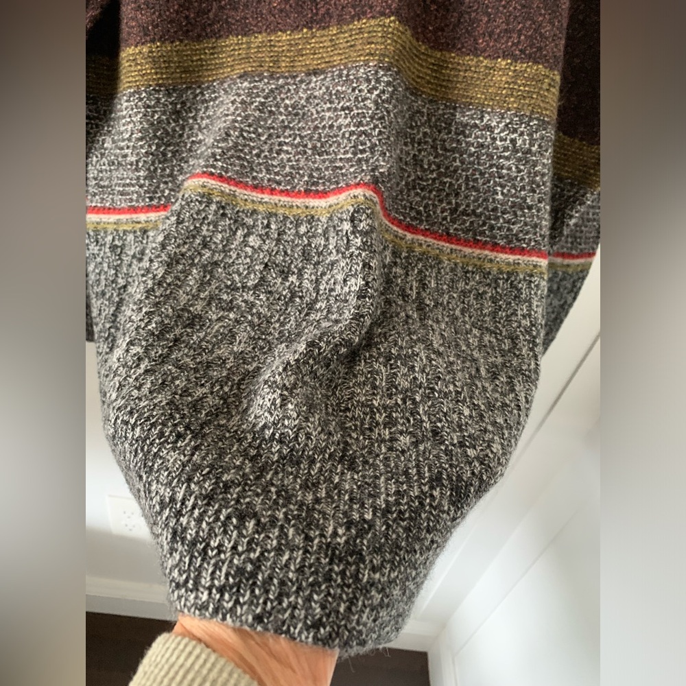 Lambswool Crewneck Warm Boyfriend Sweater, ROOTS Canada, Autumn Outerwear, L - Picture 8 of 14